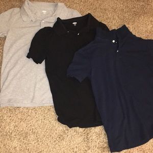 Lot bundle of 3 polos uniform shirts